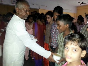 Ilayaraja Helps Flood Victims in Chennai Photos